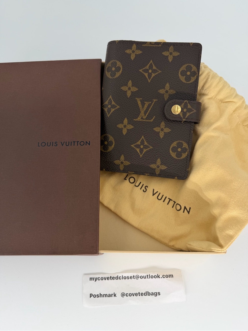 LV Monogram Agenda PM FULL SET w/Box, Dust Bag, and Entrupy COA! Pristine!!!!🤎😍